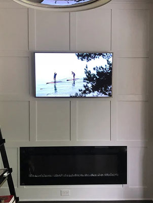 Fireplace smaller tv image