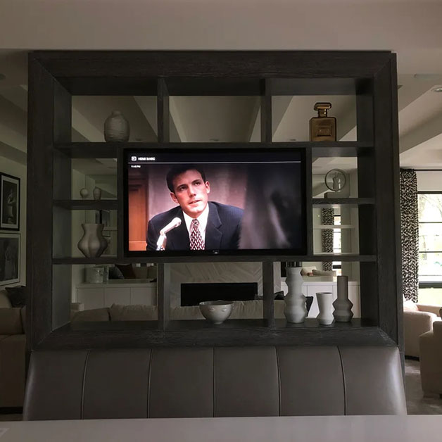 TV on a display case image